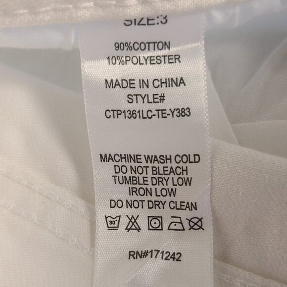 Rise Supply CO Women's 3 Jeans White Lace Mixed Straight Leg - Picture 7 of 10